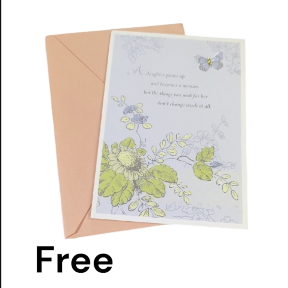 Free With Purchase Charming Floral Birthday Daughter Card